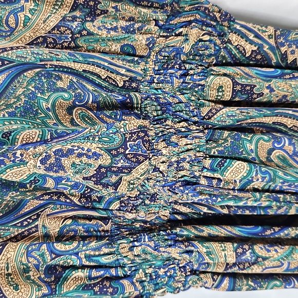 Anthropologie Boemo Hippie Flowly Long Sleeve Paisley Maxi Dress Size Small - Picture 6 of 10